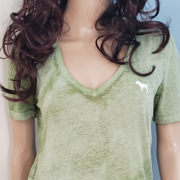 PINK VIictoria's Secret Burnout Tee- Shirt XS - Picture 5 of 6